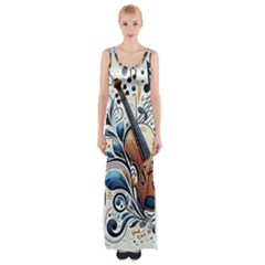 Cello Thigh Split Maxi Dress