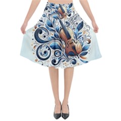 Cello Flared Midi Skirt