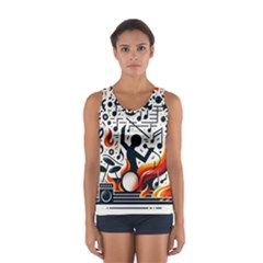 Abstract Drummer Sport Tank Top 