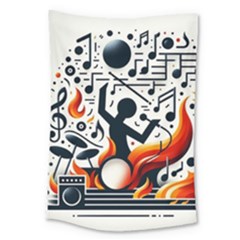 Abstract Drummer Large Tapestry