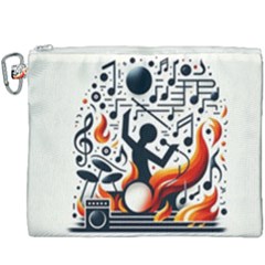 Abstract Drummer Canvas Cosmetic Bag (xxxl)