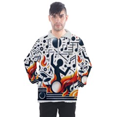 Abstract Drummer Men s Half Zip Pullover