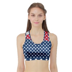 Illustrations Stars Sports Bra With Border