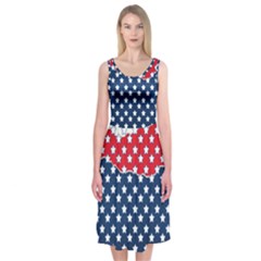 Illustrations Stars Midi Sleeveless Dress