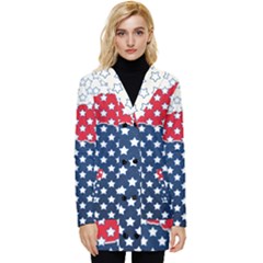Illustrations Stars Button Up Hooded Coat 
