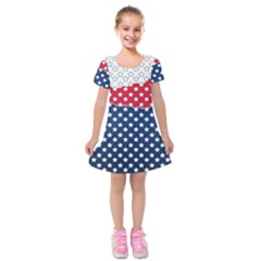 Illustrations Stars Kids  Short Sleeve Velvet Dress