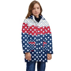 Illustrations Stars Kids  Hooded Longline Puffer Jacket