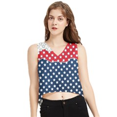 Illustrations Stars V-neck Cropped Tank Top