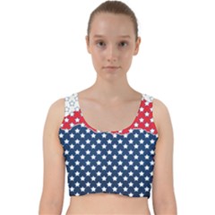 Illustrations Stars Velvet Racer Back Crop Top