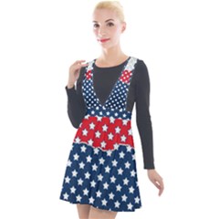 Illustrations Stars Plunge Pinafore Velour Dress