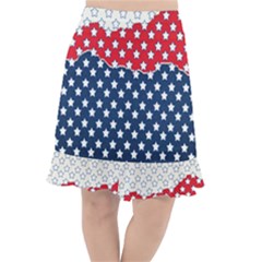 Illustrations Stars Fishtail Chiffon Skirt