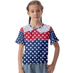 Illustrations Stars Kids  Cuff Sleeve Scrunch Bottom T-shirt