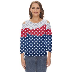 Illustrations Stars Cut Out Wide Sleeve Top