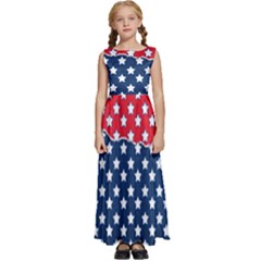 Illustrations Stars Kids  Satin Sleeveless Maxi Dress