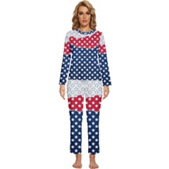 Illustrations Stars Womens  Long Sleeve Lightweight Pajamas Set