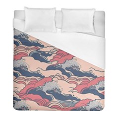 Waves Ocean Sea Water Pattern Rough Seas Digital Art Nature Nautical Duvet Cover (full/ Double Size)