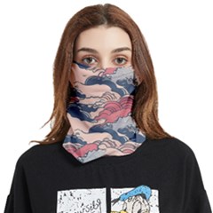 Waves Ocean Sea Water Pattern Rough Seas Digital Art Nature Nautical Face Covering Bandana (two Sides)