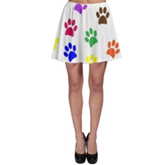 Pawprints Paw Prints Paw Animal Skater Skirt