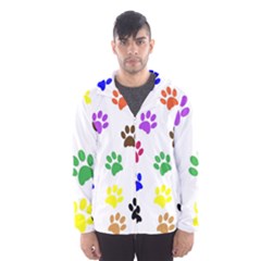 Pawprints Paw Prints Paw Animal Men s Hooded Windbreaker