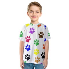 Pawprints Paw Prints Paw Animal Kids  Sport Mesh T-shirt