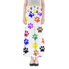 Pawprints Paw Prints Paw Animal Full Length Maxi Skirt