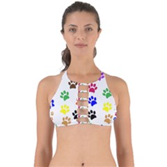 Pawprints Paw Prints Paw Animal Perfectly Cut Out Bikini Top