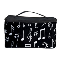 Chalk Music Notes Signs Seamless Pattern Cosmetic Storage Case