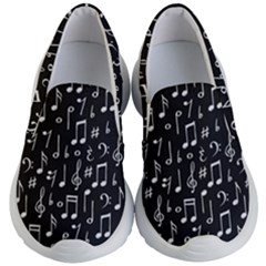 Chalk Music Notes Signs Seamless Pattern Kids Lightweight Slip Ons