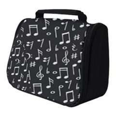 Chalk Music Notes Signs Seamless Pattern Full Print Travel Pouch (small)