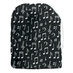 Chalk Music Notes Signs Seamless Pattern Drawstring Pouch (3xl)