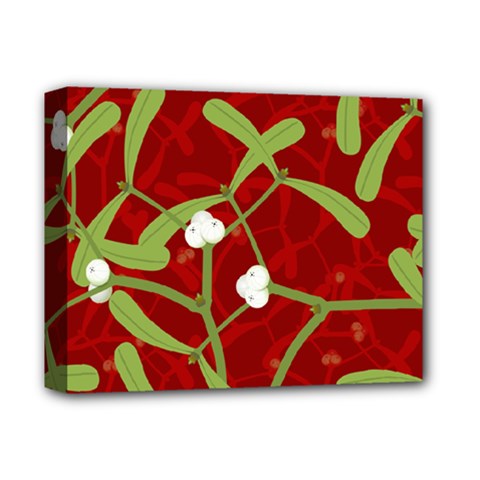 Mistletoe Christmas Texture Advent Deluxe Canvas 14  X 11  (stretched)