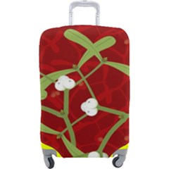 Mistletoe Christmas Texture Advent Luggage Cover (large) by Hannah976