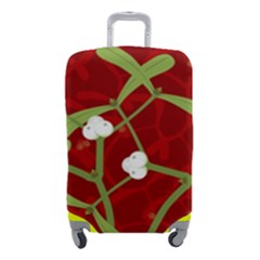 Mistletoe Christmas Texture Advent Luggage Cover (small)