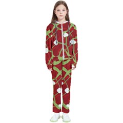 Mistletoe Christmas Texture Advent Kids  Tracksuit