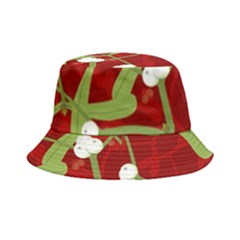 Mistletoe Christmas Texture Advent Bucket Hat by Hannah976