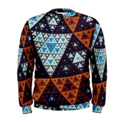 Fractal Triangle Geometric Abstract Pattern Men s Sweatshirt