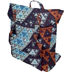 Fractal Triangle Geometric Abstract Pattern Buckle Up Backpack