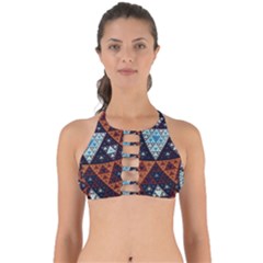 Fractal Triangle Geometric Abstract Pattern Perfectly Cut Out Bikini Top