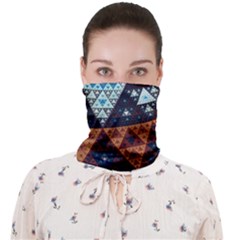 Fractal Triangle Geometric Abstract Pattern Face Covering Bandana (adult)