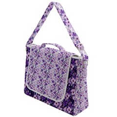 Purple Flowers 001 Purple Flowers 02 Box Up Messenger Bag