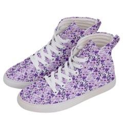 Purple Flowers 001 Women s Hi-top Skate Sneakers