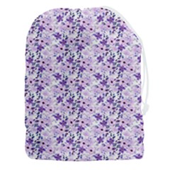 Purple Flowers 001 Drawstring Pouch (3xl)