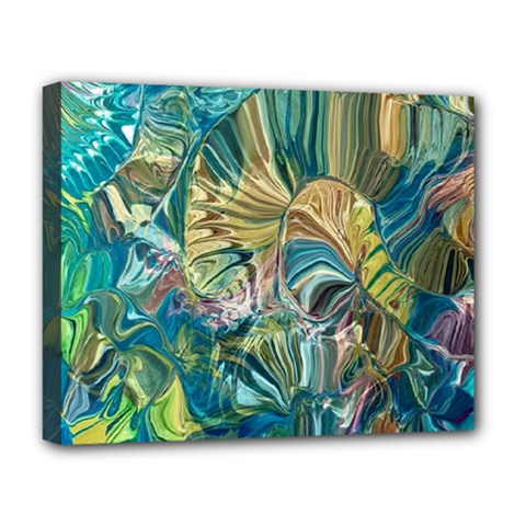 Abstract Petals Deluxe Canvas 20  X 16  (stretched)