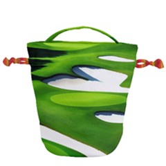 Golf Course Par Green Drawstring Bucket Bag by Proyonanggan