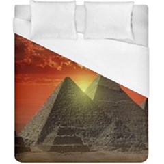 Pyramids Egypt Monument Landmark Sunrise Sunset Egyptian Duvet Cover (california King Size) by Proyonanggan