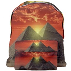 Pyramids Egypt Monument Landmark Sunrise Sunset Egyptian Giant Full Print Backpack by Proyonanggan