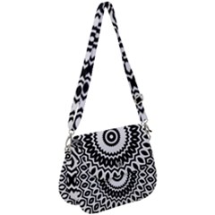 Circular Concentric Radial Symmetry Abstract Saddle Handbag by Proyonanggan