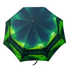 Iceland Aurora Borealis Folding Umbrellas