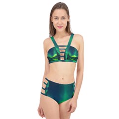 Iceland Aurora Borealis Cage Up Bikini Set by Proyonanggan