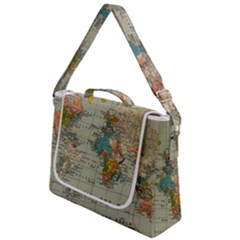 Vintage World Map Box Up Messenger Bag